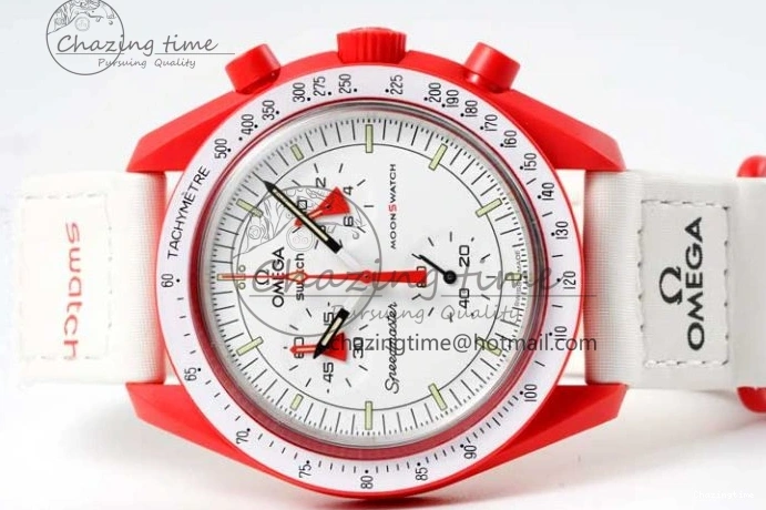 0103 Speedmaster Misson To Mars 1:1 Best Edition White Dial On Nylon Strap Quartz GoAnywhere 7862
